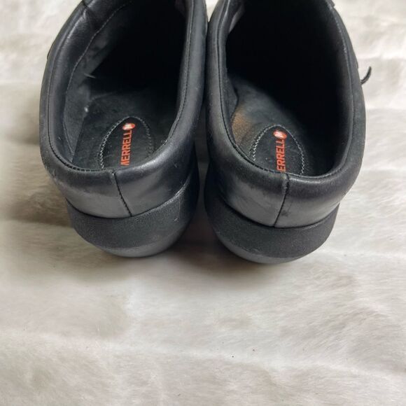 Merrell Womens Black Leather  Clogs Comfort Shoes Size 9 - Picture 5 of 10